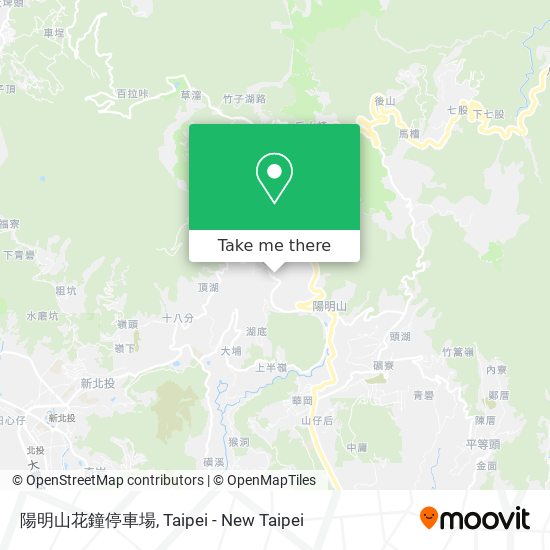 陽明山花鐘停車場地圖