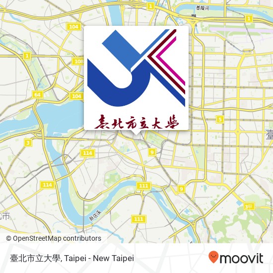 臺北市立大學地圖