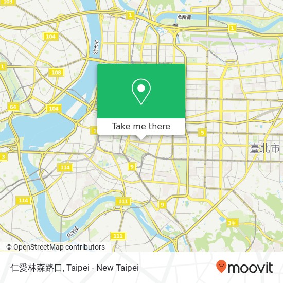 仁愛林森路口 map