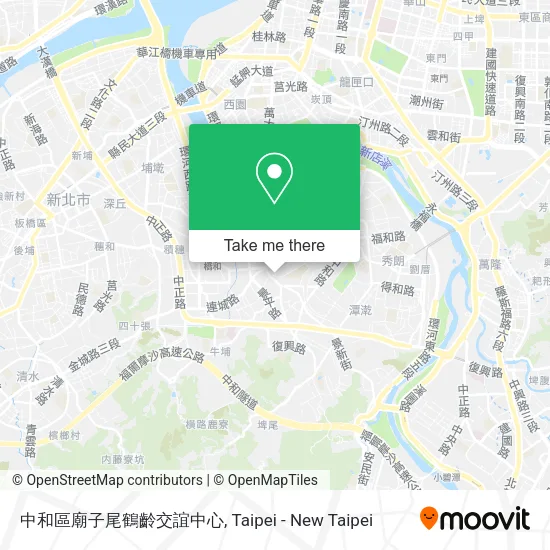 中和區廟子尾鶴齡交誼中心地圖