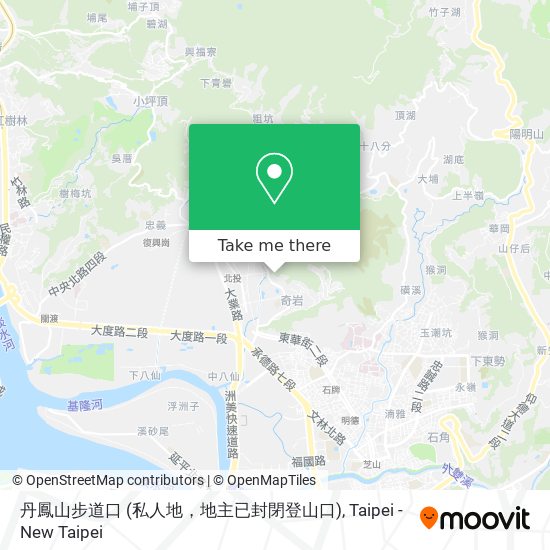 丹鳳山步道口 (私人地，地主已封閉登山口) map