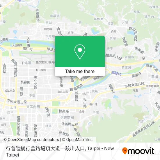 行善陸橋行善路堤頂大道一段出入口地圖