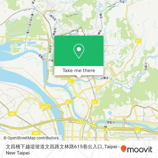 文昌橋下越堤坡道文昌路文林路615巷出入口 map