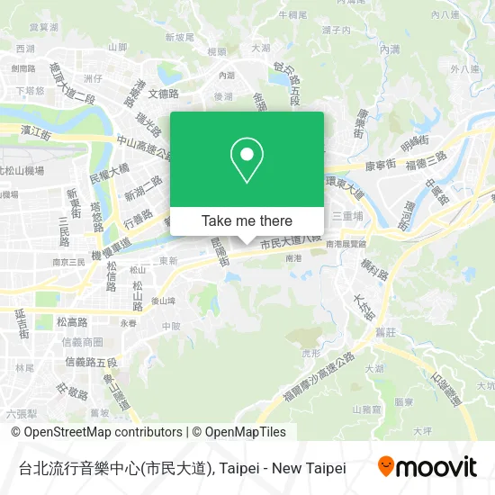 台北流行音樂中心(市民大道)地圖