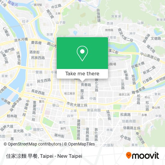 佳家涼麵 早餐 map