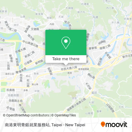 南港東明青銀就業服務站地圖