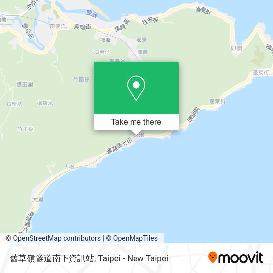 舊草嶺隧道南下資訊站地圖