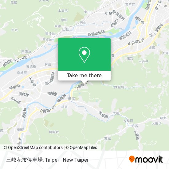 三峽花市停車場 map