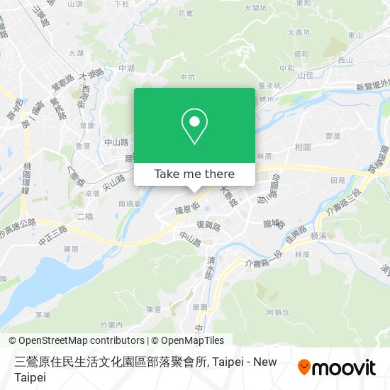 三鶯原住民生活文化園區部落聚會所地圖
