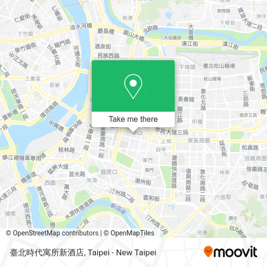 臺北時代寓所新酒店地圖
