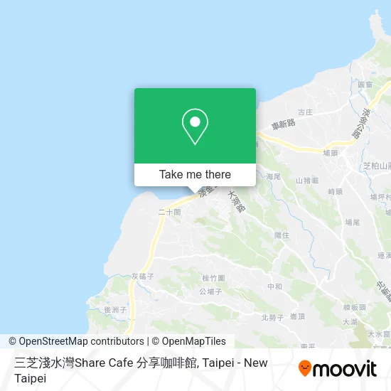 三芝淺水灣Share Cafe 分享咖啡館地圖