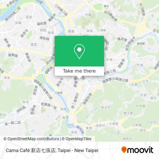 Cama Café 新店七張店 map