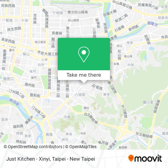 Just Kitchen - Xinyi map