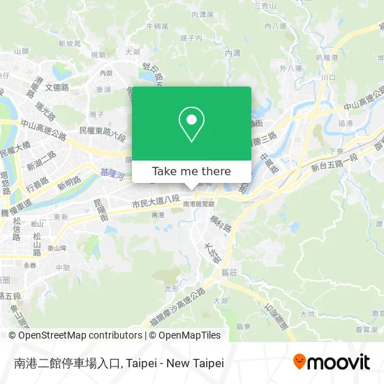 南港二館停車場入口地圖