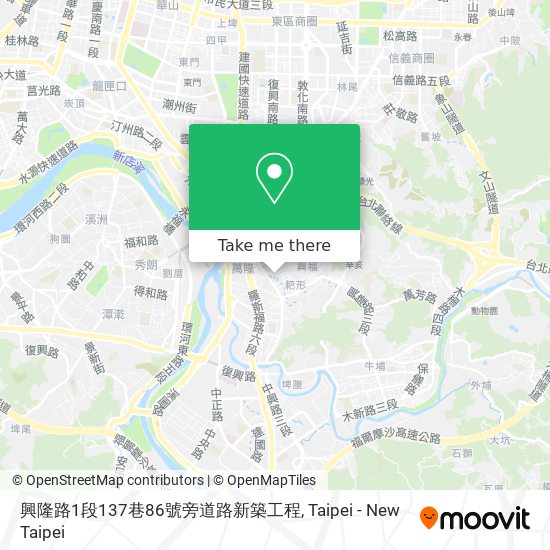 興隆路1段137巷86號旁道路新築工程地圖