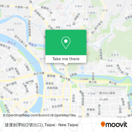 捷運劍潭站(2號出口)地圖