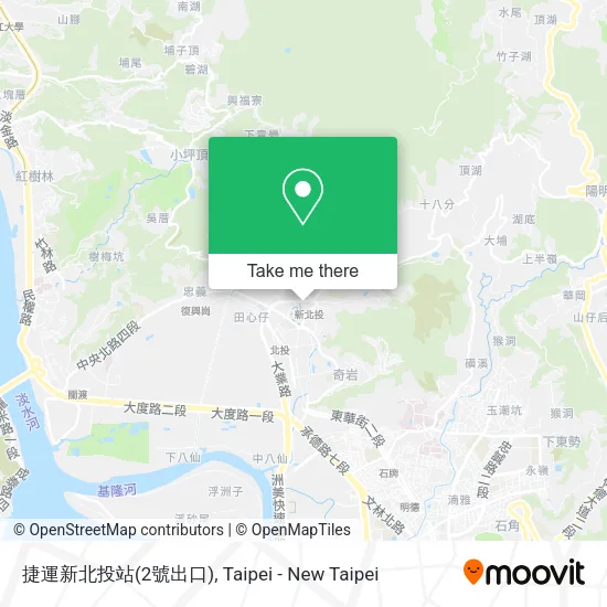 捷運新北投站(2號出口)地圖