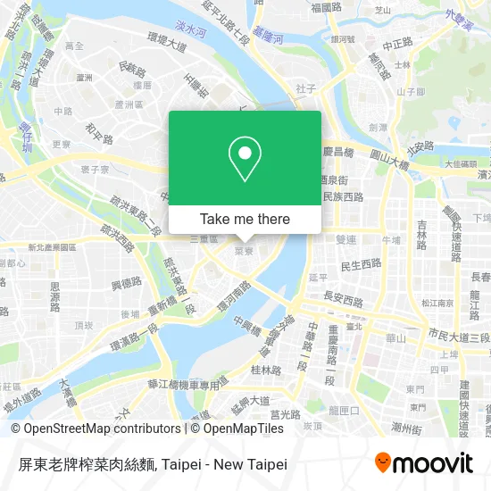 屏東老牌榨菜肉絲麵地圖