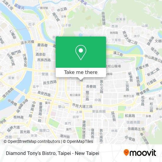 Diamond Tony's Bistro map