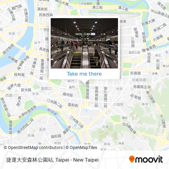 捷運大安森林公園站 map