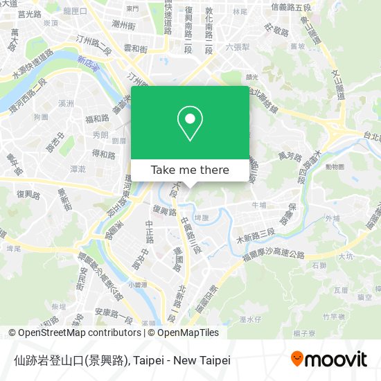 仙跡岩登山口(景興路) map