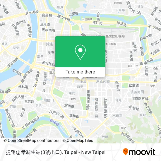 捷運忠孝新生站(3號出口) map