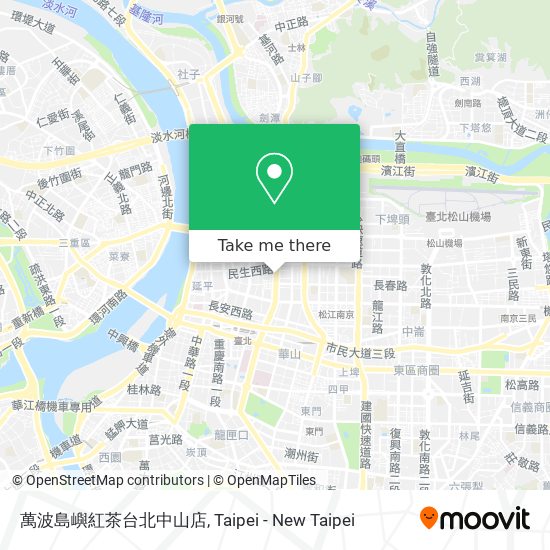 萬波島嶼紅茶台北中山店地圖