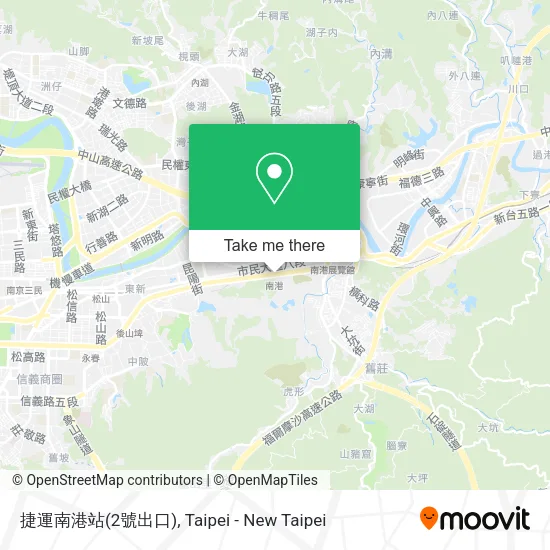 捷運南港站(2號出口)地圖