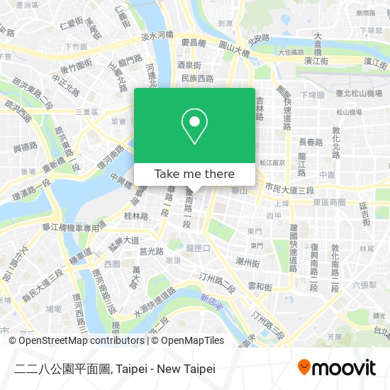 二二八公園平面圖地圖