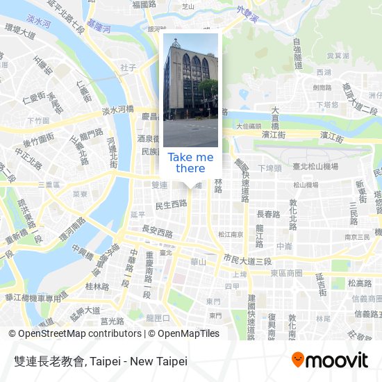 雙連長老教會 map