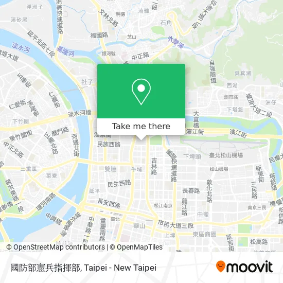 國防部憲兵指揮部 map