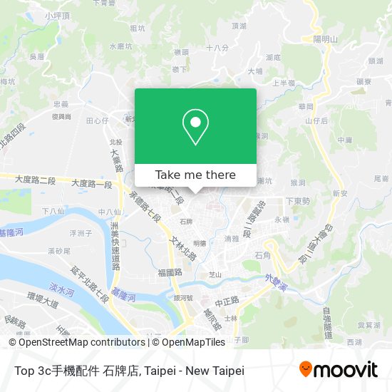 Top 3c手機配件 石牌店 map