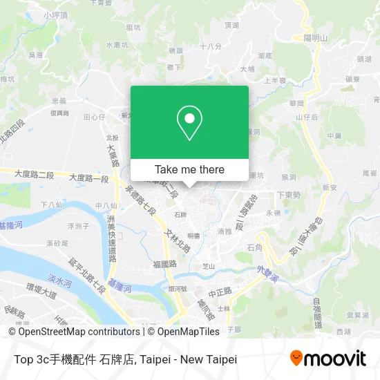 Top 3c手機配件 石牌店 map