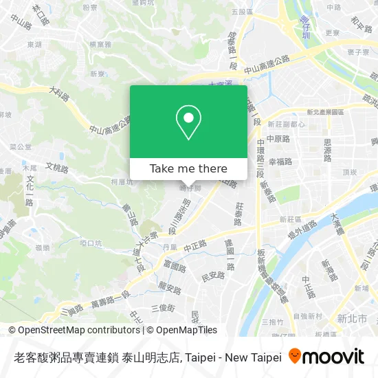 老客馥粥品專賣連鎖 泰山明志店 map