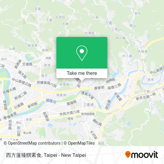 西方蓮臻饌素食地圖