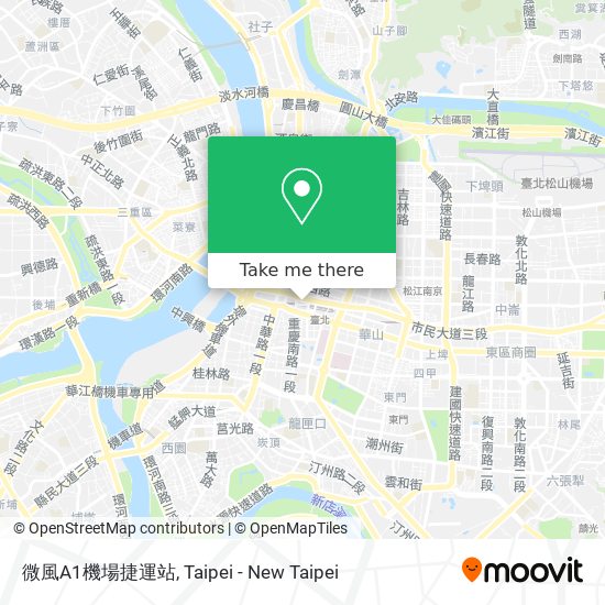 微風A1機場捷運站地圖