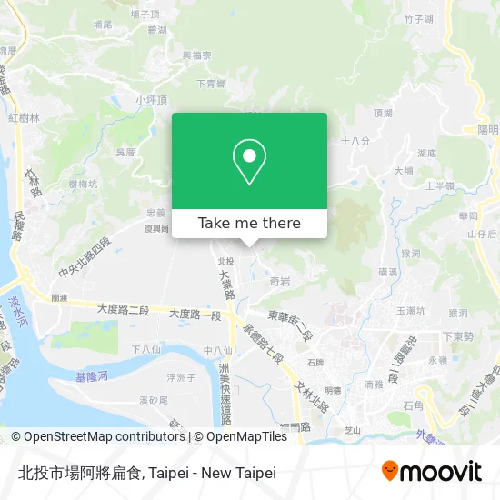 北投市場阿將扁食 map
