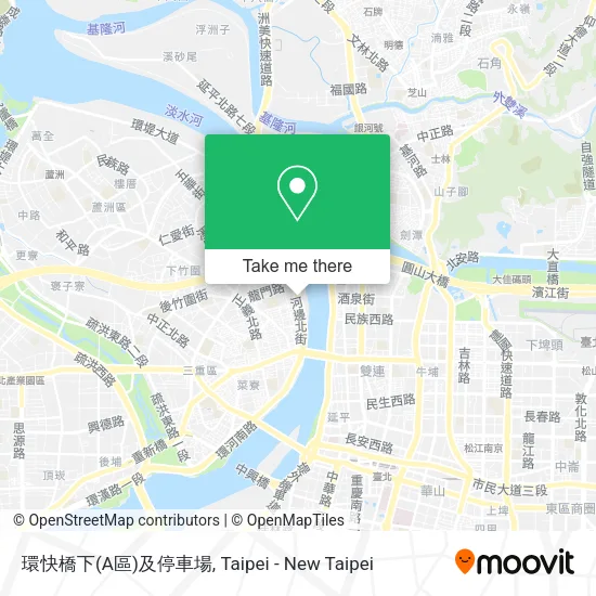 環快橋下(A區)及停車場地圖