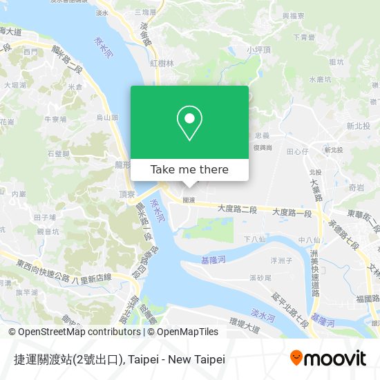 捷運關渡站(2號出口) map