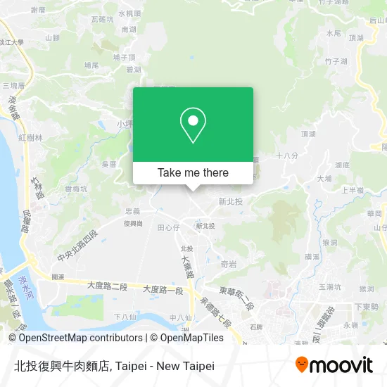 北投復興牛肉麵店地圖