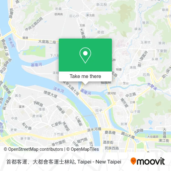 首都客運、大都會客運士林站地圖