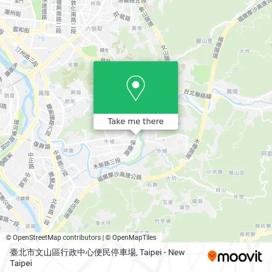 臺北市文山區行政中心便民停車場 map
