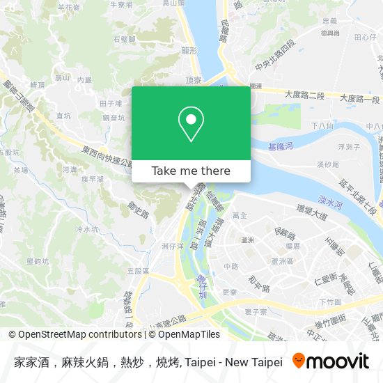 家家酒，麻辣火鍋，熱炒，燒烤地圖