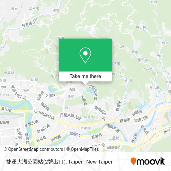 捷運大湖公園站(2號出口)地圖