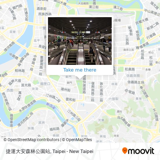 捷運大安森林公園站 map
