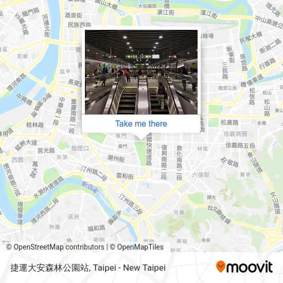 捷運大安森林公園站地圖
