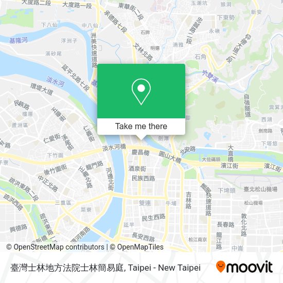 臺灣士林地方法院士林簡易庭地圖