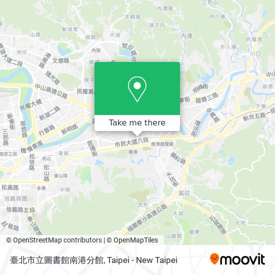 臺北市立圖書館南港分館地圖