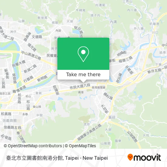 臺北市立圖書館南港分館地圖