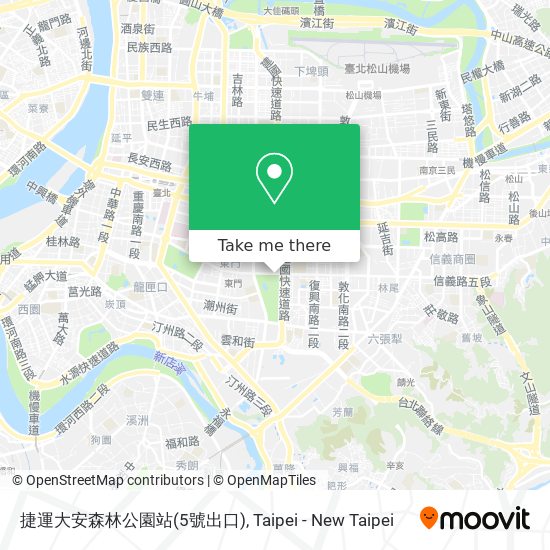 捷運大安森林公園站(5號出口) map